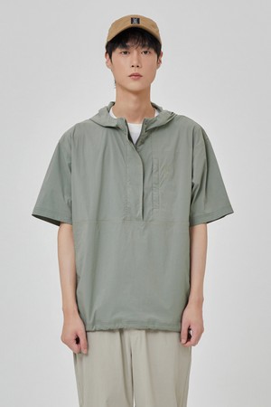 아이스클래쉬 반팔 후드 아노락 (L.MINT)