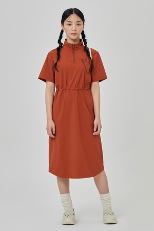 아이스클래쉬 스탠넥 원피스 여자(D.ORANGE)