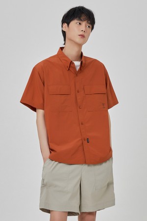 러슬 경량 숏 셔츠(D.ORANGE)