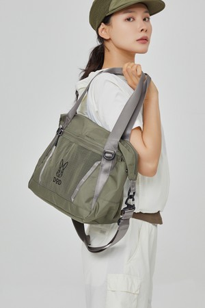 그리드 경량 크로스백(KHAKI)