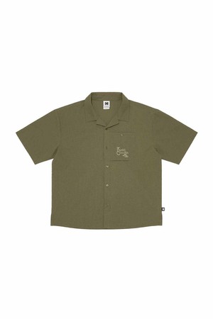 브리즈 라이트 시어서커 카라 셔켓 KHAKI