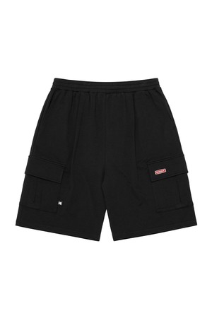 브리즈팝 메쉬텍스쳐 6부 반바지 BLACK