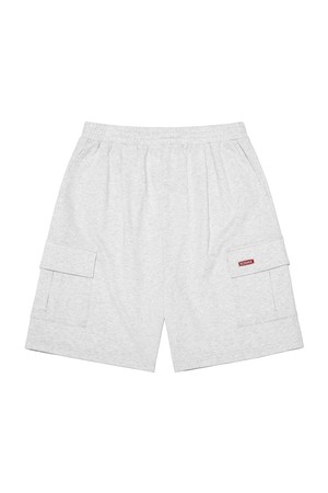 브리즈팝 메쉬텍스쳐 6부 반바지 WHITE MELANGE