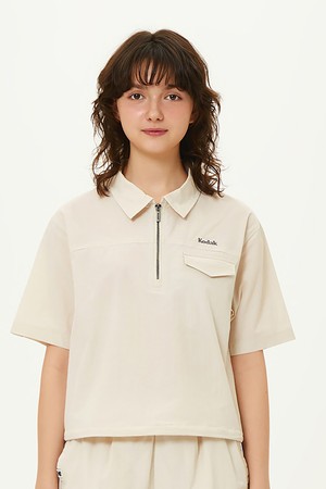 브리즈 라이트 카라형 반팔 아노락 우먼 IVORY