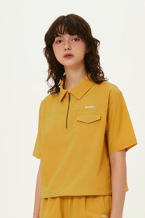 브리즈 라이트 카라형 반팔 아노락 우먼 YELLOW