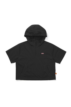 브리즈팝 크롭 후드 아노락 우먼 BLACK