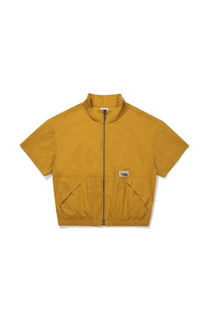 브리즈 라이트 크롭 반팔 집업 우먼 YELLOW