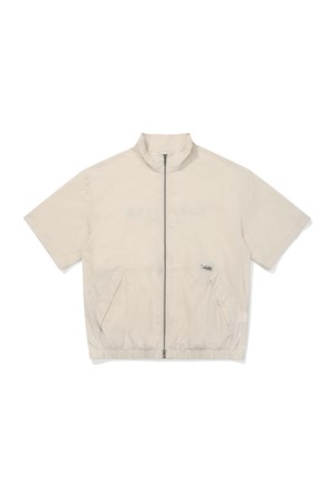 브리즈 라이트 스탠넥 반팔 집업 IVORY