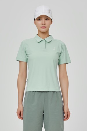 울트라엑스 반팔 카라 티셔츠 여자(MINT)