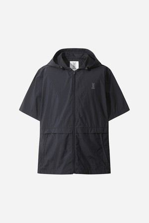 아이스웨이브 후드반팔자켓 남자(BLACK)