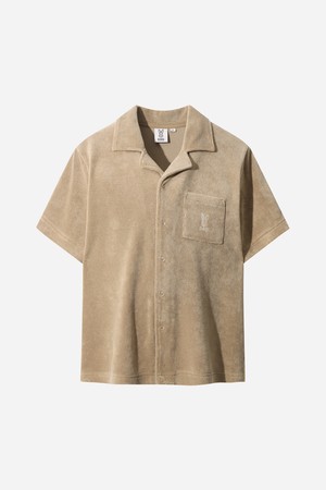 테리업 베이직 커버업 셔츠(TAN)