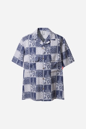 이지 알로하 스트링 숏 셔츠 남자(NAVY PATTERN)