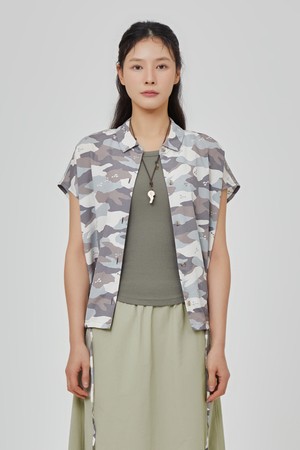 이지 알로하 셔링 숏 셔츠 여자(BEIGE PATTERN)