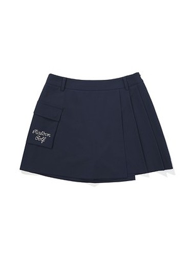 아웃포켓 플리츠 스커트 NAVY (WOMAN)-a