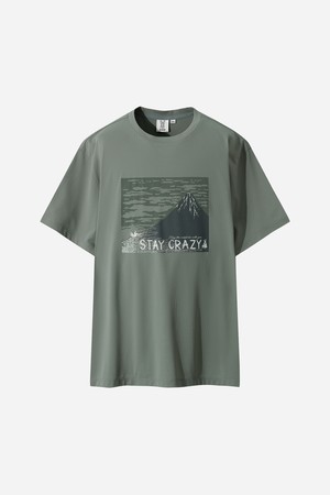 에이드 마운틴 그래픽 반팔 티셔츠 남자(L.MINT)