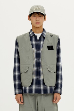유니) 케이브 매쉬 베스트(L.KHAKI)