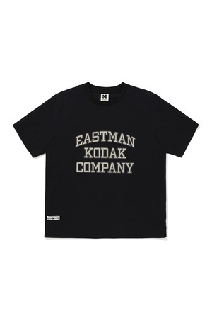 플래시 우븐 반팔 티셔츠 BLACK