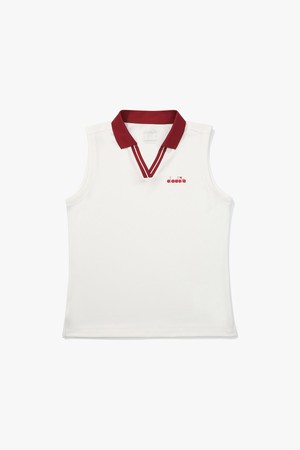 카라 배색 슬리브리스 OFF WHITE_WHITE-a