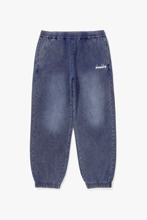 스프레이 워싱 데님 스웻팬츠 DENIM_BLUE-a