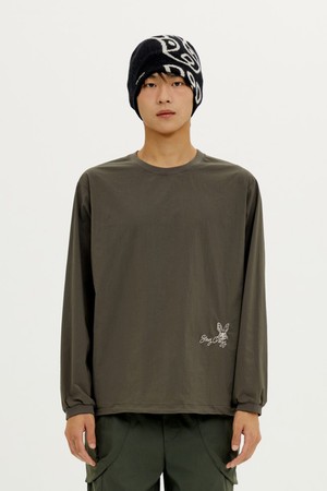 유니) 마이로 긴팔 티셔츠(D.CHARCOAL GREY)