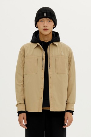 유니) 캠퍼 아웃포켓 셔츠(TAN)