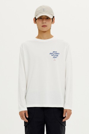 유니) 레터링 제나두 긴팔 티셔츠(OFF WHITE 2)