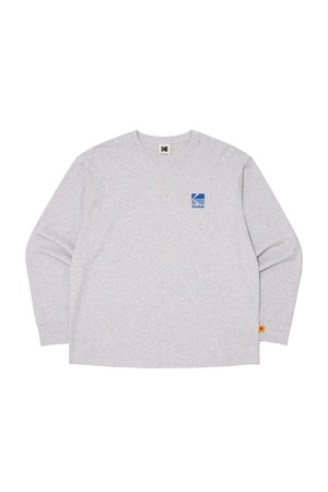 빅로고 롱 슬리브 티셔츠 M.GREY