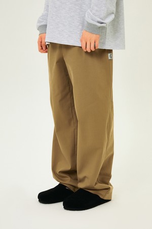 코튼 와이드 스트레이트 이지 팬츠 BEIGE