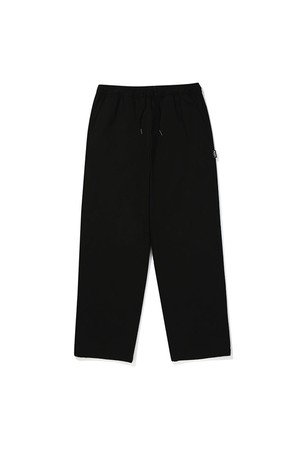 코튼 세미오버 테이퍼드 이지 팬츠 BLACK