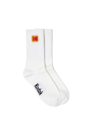 컬러플러스 미니로고 크루 삭스 WHITE