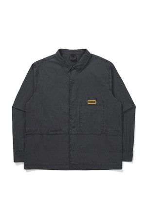 코다커리 워싱 카라형 셔츠 자켓 CHARCOAL