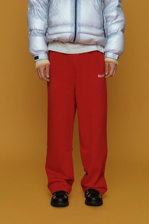 미니 로고 스트레이트 팬츠 RED