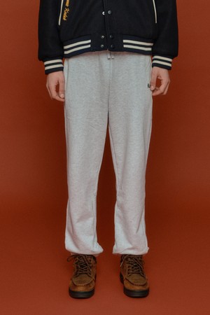 미니 로고 스트레이트 팬츠 WHITE MELANGE