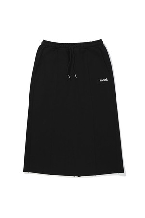 미니 로고 롱 스커트 BLACK