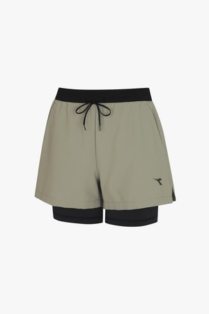 2IN1 3인치 러닝 쇼츠 우먼 KHAKI_KHAKI-a