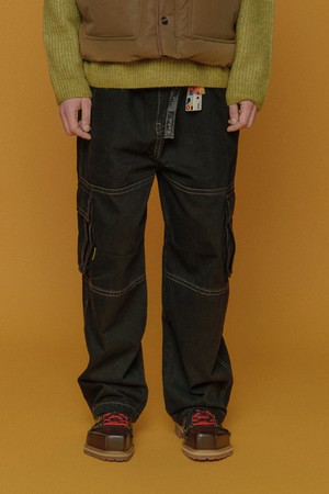 코다커리 벌룬핏 카고 데님 팬츠 BLACK