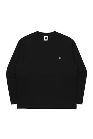 씨너리 그래픽 긴팔 티셔츠 BLACK