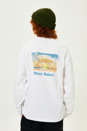 씨너리 그래픽 긴팔 티셔츠 WHITE