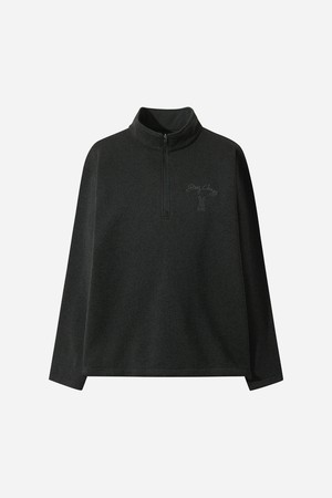 유니) 템프니트 베이직 집업 아노락(BLACK)