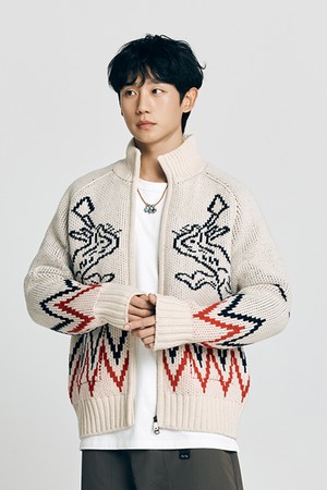 유니) 코위찬 니트 자켓(IVORY)