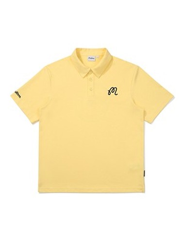등판 버킷 포인트 카라 티셔츠 YELLOW-a