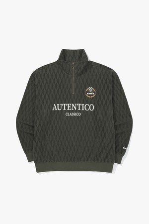 테리 자카드 하프집업 맨투맨 KHAKI_KHAKI-a