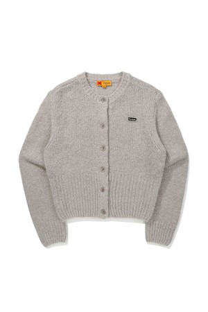 소프트 울 니트 자카드 가디건 우먼 MELANGE GREY