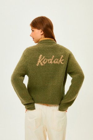 소프트 울 니트 자카드 가디건 우먼 KHAKI