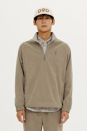 유니) 템프니트 베이직 집업 아노락(IVORY)