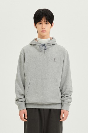 유니) 트리플 컬러 스웻 후드(MELANGE GREY STANDARD)