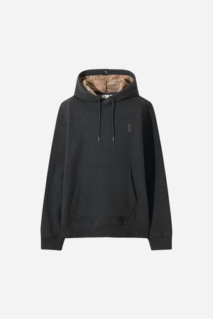 유니) 트리플 컬러 스웻 후드(DARK MELANGE)