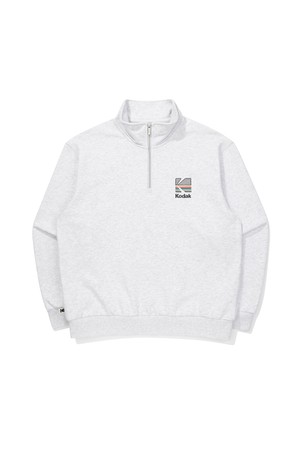 레인보우 반집업 맨투맨 WHITE MELANGE