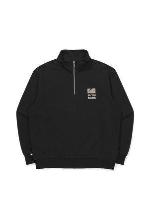 레인보우 반집업 맨투맨 BLACK