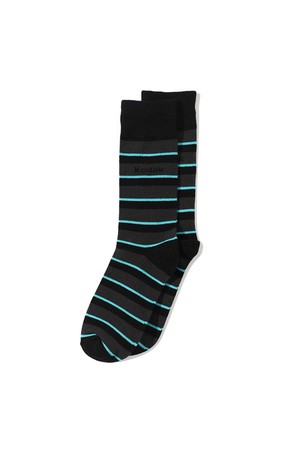 스트라이프 크루 삭스 CHARCOAL